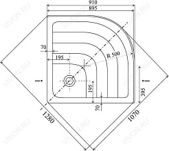 Ravak A207001120 Поддон для душа Ravak RONDA-90 PU – фотография-2